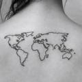 tatuaje Espalda Mundo por Bang Bang