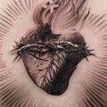 tatuaż Klatka piersiowa Serce Religijny przez Bang Bang