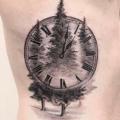 Часы Сторона Дерево татуировка от Bang Bang