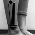 Leg Geometric tattoo by Digitalism