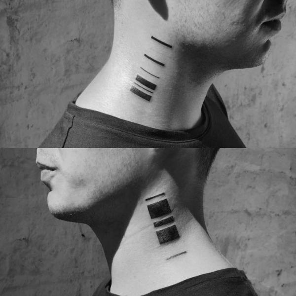 Tatuaggio Collo Linea di Digitalism
