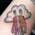 Character Cloud Rainbow tattoo by Logia Barcelona