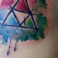 Side Water Color Triangle tattoo by Logia Barcelona