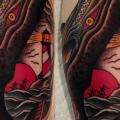 tatuaż Ręka New School Latarnia Wieloryb przez Kings Avenue Tattoo