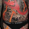 tatuaggio Serpente Giapponesi Pancia Corpo di Kings Avenue Tattoo