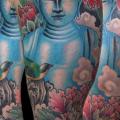 tatuaje Brazo Buda Religioso por Electric Anvil Tattoo