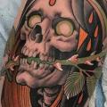 tatuaje Brazo Cráneo por Black Anvil Tattoo