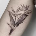 Arm Blumen Dotwork tattoo von Dot Ink Group