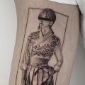 Arm Dotwork Geisha tattoo by Dot Ink Group