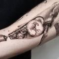 Arm Elefant Dotwork Wal tattoo von Dot Ink Group