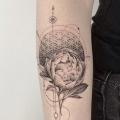 Arm Flower Dotwork tattoo by Dot Ink Group