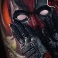 tatuaggio Realistici Eroi Deadpool di Sabian Ink