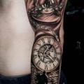 tatouage Horloge Clepsydra Sleeve par Sabian Ink