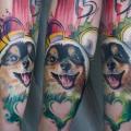 Arm Dog tattoo by Daria Pirojenko
