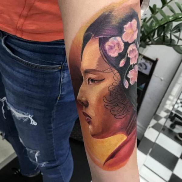 Arm Portrait Japanese Tattoo by Plan9 Ealing