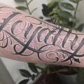 Arm Lettering tattoo by Plan9 Ealing