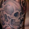 Shoulder Skull tattoo by 72 Tattoo