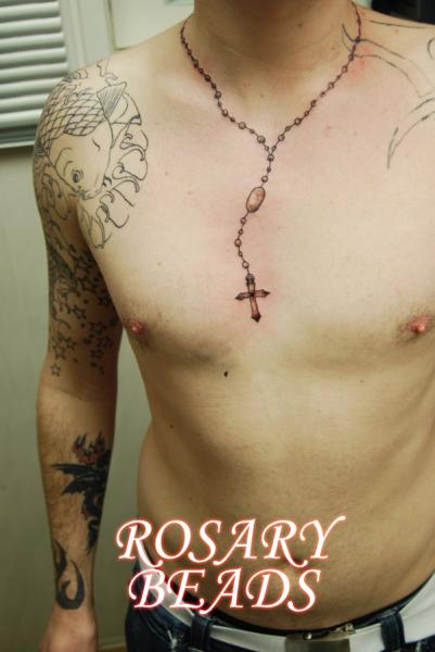 Tatuagem Pescoço Rosário por Absolute Ink