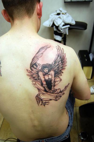 Schulter Fantasie Engel Tattoo von Absolute Ink