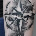Arm Windrose Aquarell tattoo von Cia Tattoo