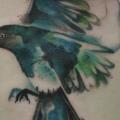 tatuagem Lado Pássaro Aquarela por Cia Tattoo