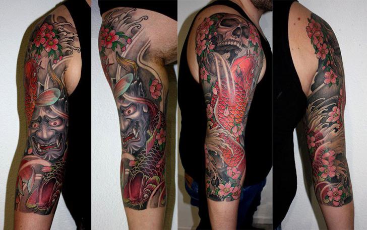 Tatuaggio Braccio Giapponesi di Dirty Roses