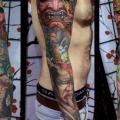 Schulter Arm Japanische Samurai tattoo von Dirty Roses