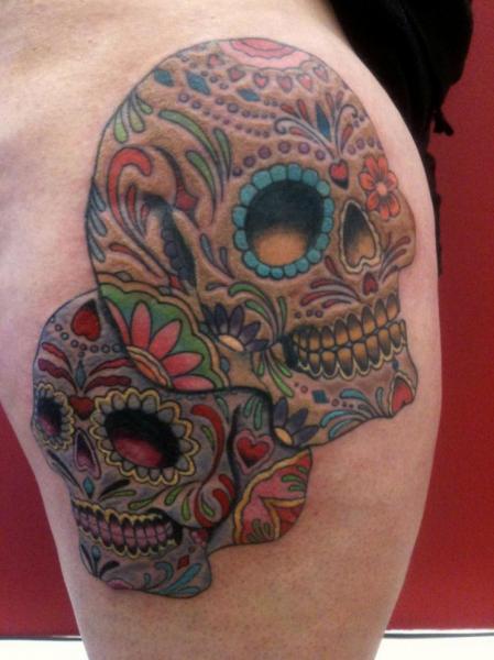 Mexican Skull Tattoo by Avinit Tattoo