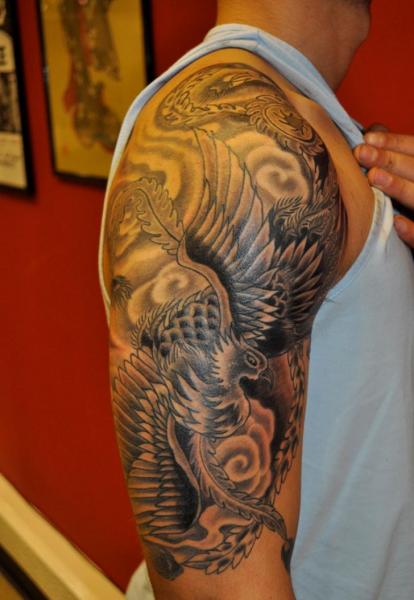 Shoulder Japanese Phoenix Tattoo by Avinit Tattoo