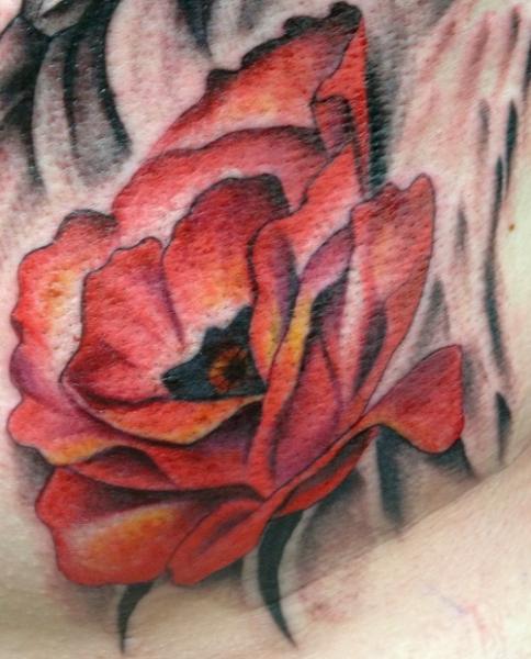 Flower Tattoo by Bad Girl Ink Tattoos