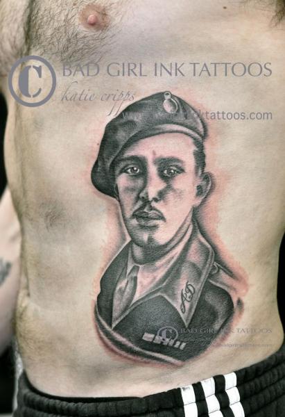 Portrait Realistic Side Tattoo by Bad Girl Ink Tattoos