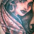 Arm Gypsy tattoo by Barry Louvaine