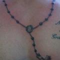 Neck Rosary tattoo by Barry Louvaine