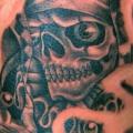 Side Skull tattoo by Barry Louvaine