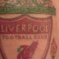 Leg Logo Liverpool tattoo by Beverley Ink