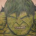 tatuaje Fantasy Espalda Hulk por Big Willies Tattoo Shack