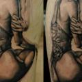 tatuaje Brazo Realista Mujer por Black Heart Studio