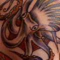 Schulter Old School Oktopus tattoo von Black Heart Studio