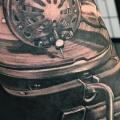 Arm Realistic Gramophone tattoo by Fat Foogo