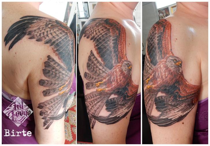Shoulder Arm Eagle Tattoo by Fat Foogo