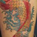 Arm Japanese Carp Koi tattoo by Black Scorpion Tattoos