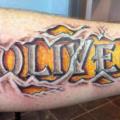 Arm Lettering Name tattoo by Body Graphics
