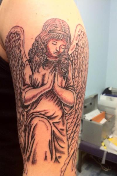 Guardian Angel Tattoo On Shoulder  Tattoo Designs Tattoo Pictures