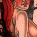 tatuaje Old School Mujer por Broad Street Studio