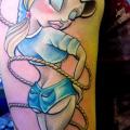 Shoulder Cow-girl tattoo by Cherub Tattoo