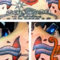 Neck Dagger tattoo by Colchester Body Arts