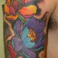 Shoulder Flower tattoo by Colchester Body Arts