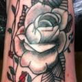 tatuaggio Piede Rose di Cornucopia Tattoo